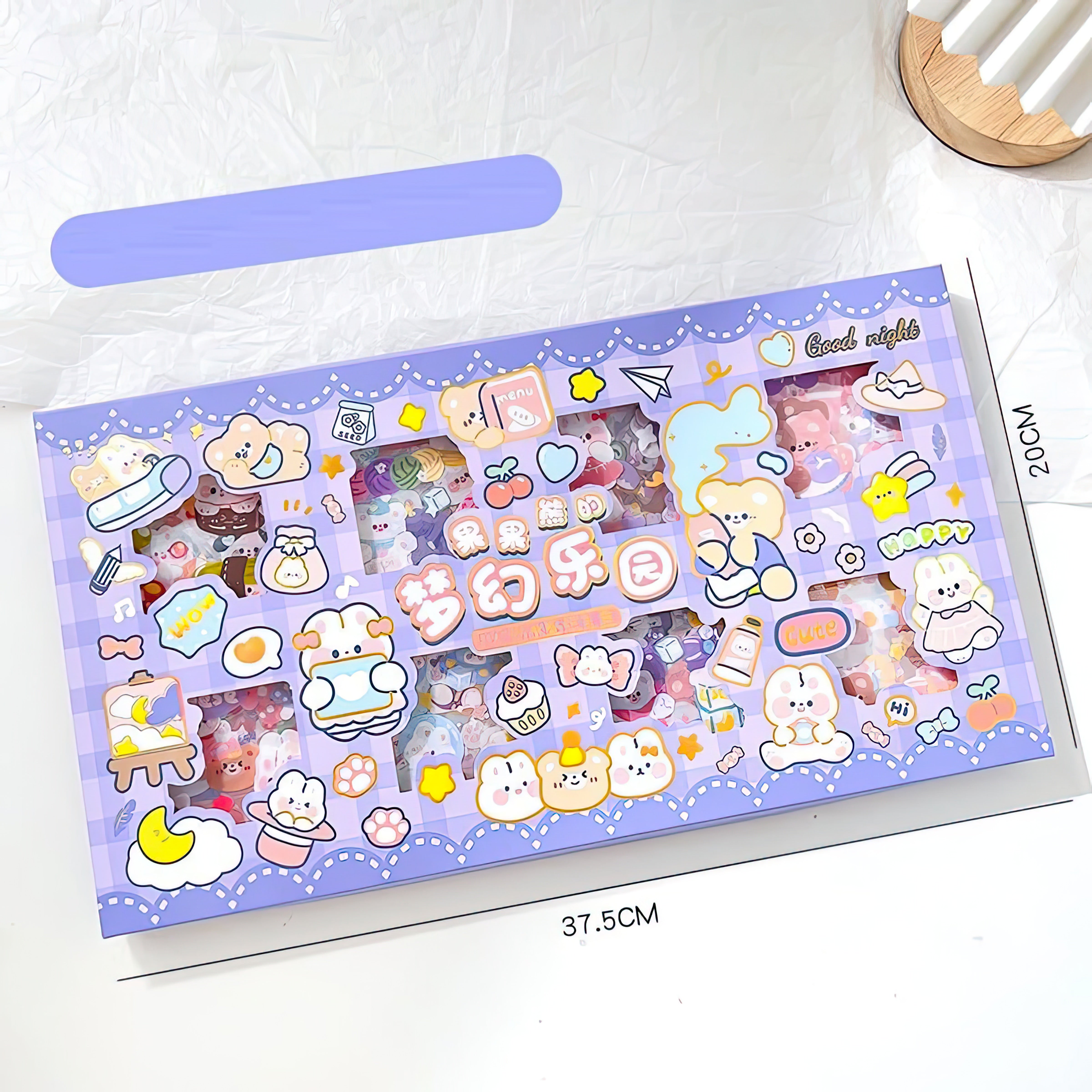 Trendy Cute Animi Sticker Set 200pc Sheet (Pack of 1)