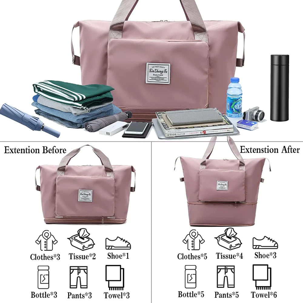 Foldable Polyester Travel Duffel Bag