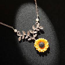 Sunflower Necklace For Women & Girls